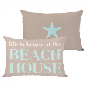 One Bella Casa Better at the Beach House Outdoor Lumbar Pillow HMW9761